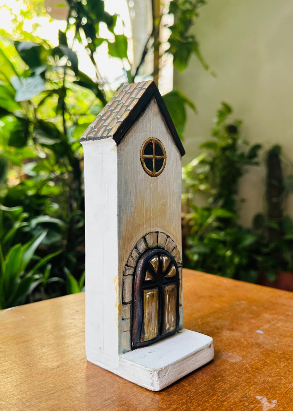 Handcrafted Wooden Tall Miniature House