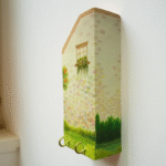 Hand-Painted Wooden Key Hanger