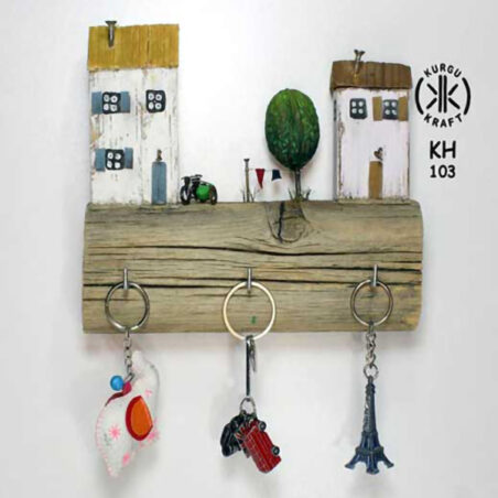 Wooden decor key holde