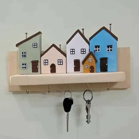 Mini House Wooden Key Holder