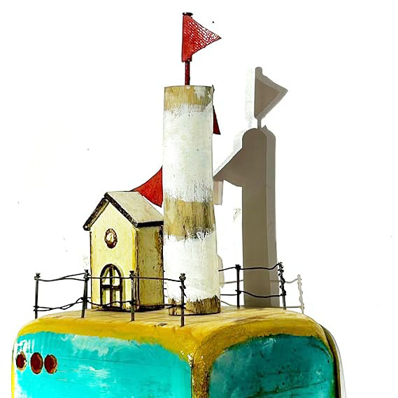 Handcrafted Wooden Lighthouse Miniature