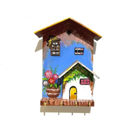 Hand-Painted Wooden House Key Holder
