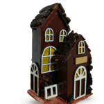 handcrafted wooden miniature house
