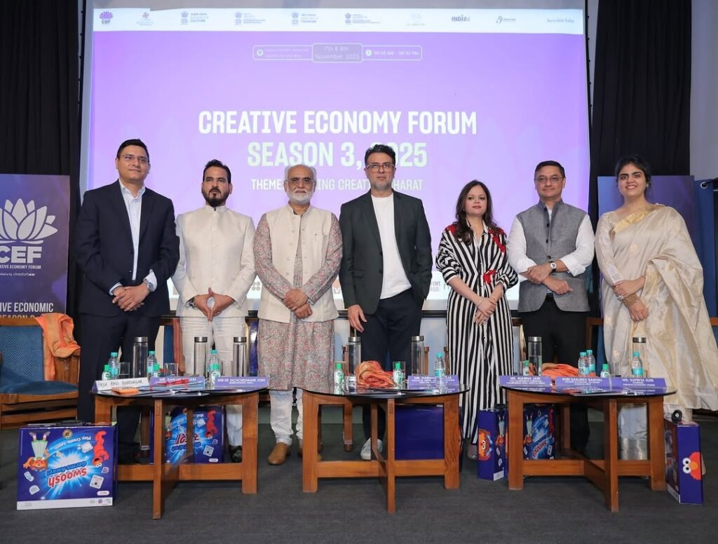 Portrait of Supriya Suri, founder of Creative Economy Forum, discussing Creative Bharat 2025.