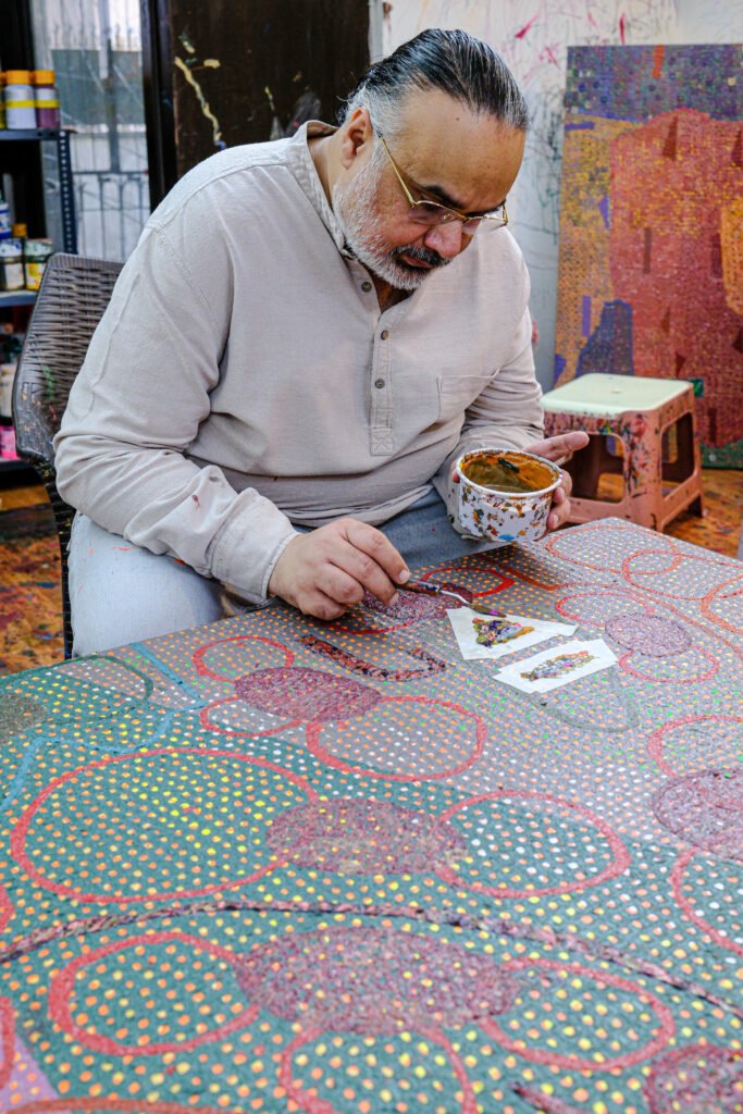 Paintings by Harpreet Narula for his collection Inward at Art Explore 